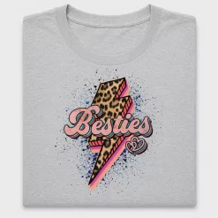 Besties Leopard Lightning DTF Transfer