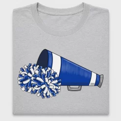 Blue Cheerleader Megaphone DTF Transfer