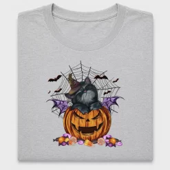 Halloween Black Cat Pumpkin DTF Transfer