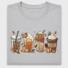 Fall Pumpkin Coffee Drinks DTF Transfer