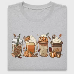 Fall Pumpkin Coffee Drinks DTF Transfer