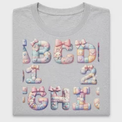 Pastel Alphabet Bunny DTF Transfer
