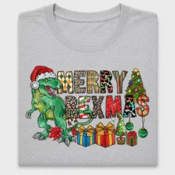 Merry Rexmas Dinosaur DTF Transfer