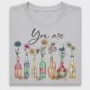 You Are Enough Floral Wine DTF Transfer