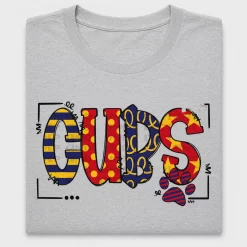 Cubs Doodle Paw Print DTF Transfer