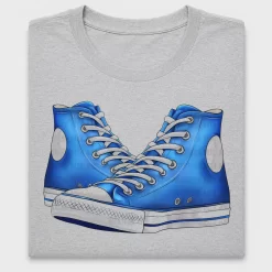 Blue High Top Sneakers DTF Transfer