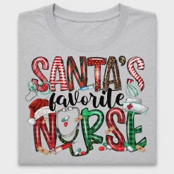 Santa's Favorite Nurse DTF Transfer