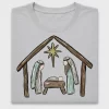 Watercolor Nativity Manger DTF Transfer
