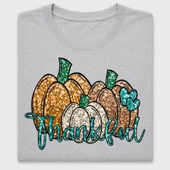 Thankful Sequin Pumpkin DTF Transfer