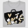 Cheerleading Megaphone Gold DTF Transfer