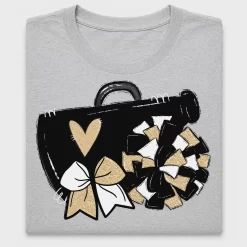 Cheerleading Megaphone Gold DTF Transfer