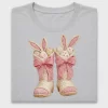 Pink Bunny Cowboy Boots DTF Transfer