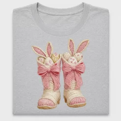 Pink Bunny Cowboy Boots DTF Transfer