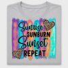 Sunrise Sunburn Sunset Repeat DTF Transfer