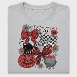 Gothic Halloween DTF Transfer Red Black