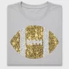 Sequin Football DTF Transfer Design