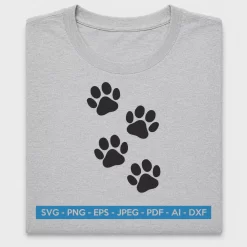 Dog Paw Prints DTF Transfer