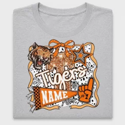 Tigers Mascot DTF Transfer with Custom Name