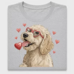 Cute Dog Heart Sunglasses DTF Transfer