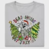 Dead Inside Christmas Skull DTF Transfer