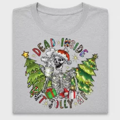 Dead Inside Christmas Skull DTF Transfer