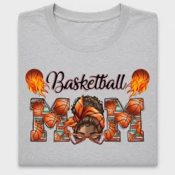 Basketball Mom Afro Messy Bun DTF Transfer