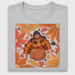 Thanksgiving Turkey Autumn Leaves DTF Transfer