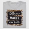 Leopard Difference Maker Teacher DTF Transfer