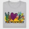 Peace Love Cheer DTF Transfer Design