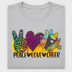 Peace Love Cheer DTF Transfer Design