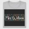 Teacher Name Neon DTF Transfer