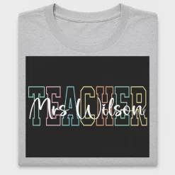 Teacher Name Neon DTF Transfer