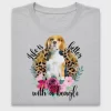 Beagle Mom Watercolor Floral DTF Transfer