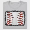 Distressed Baseball Laces DTF Transfer