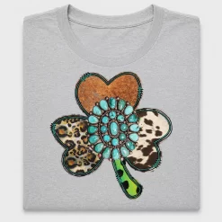 Western Turquoise Shamrock DTF Transfer