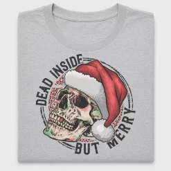 Dead Inside But Merry Skull DTF Transfer