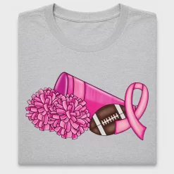 Retro Pink Ribbon Football DTF Transfer