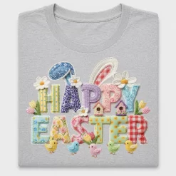 Happy Easter Faux Yarn Latch Hook DTF Transfer