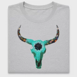 Boho Steer Skull DTF Transfer