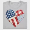Patriotic Heart Patchwork DTF Transfer