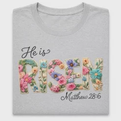 He Is Risen Floral DTF Transfer