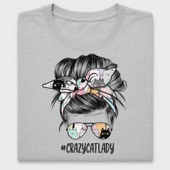 Crazy Cat Lady Messy Bun DTF Transfer