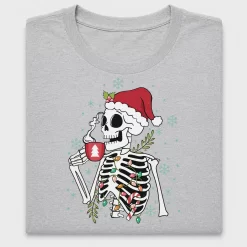 Skeleton Christmas Coffee DTF Transfer