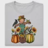 Vintage Scarecrow Fall Sunflower DTF Transfer