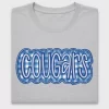 Blue Cougars Embroidery DTF Transfer