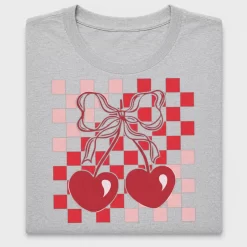 Retro Cherry Heart Bow DTF Transfer
