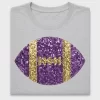 Sequin Football DTF Transfer