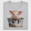 Watercolor Pig Bucket DTF Transfer