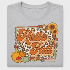 Hello Fall Leopard Pumpkin DTF Transfer