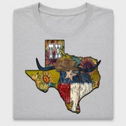 Western Texas Longhorn DTF Transfer